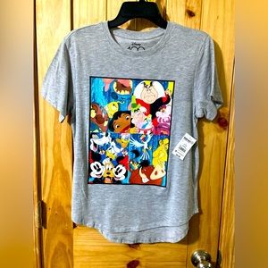 NWT - Disney 100 size L (juniors) tee shirt in gray